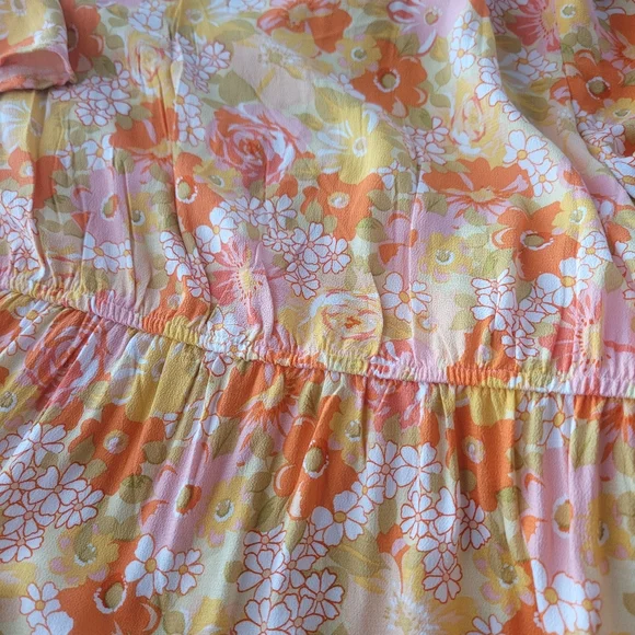 Rewind Orange Floral Dress - Picture 11 of 11